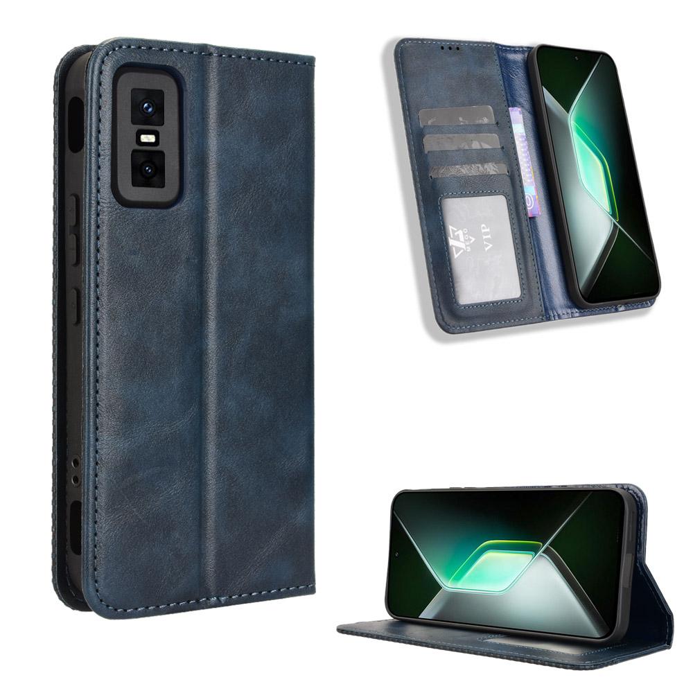 For Infinix GT 30 Pro 5G Leather Case Wallet Stand Retro Texture Phone Cover