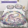 Fantasy Realistic Unicorn Pattern Bedding Uilt Set Uilt Cover Pillowcase Home Decoration Birthday Gift (1 * Duvet Cover + 2 * Pillowcase Without Core)