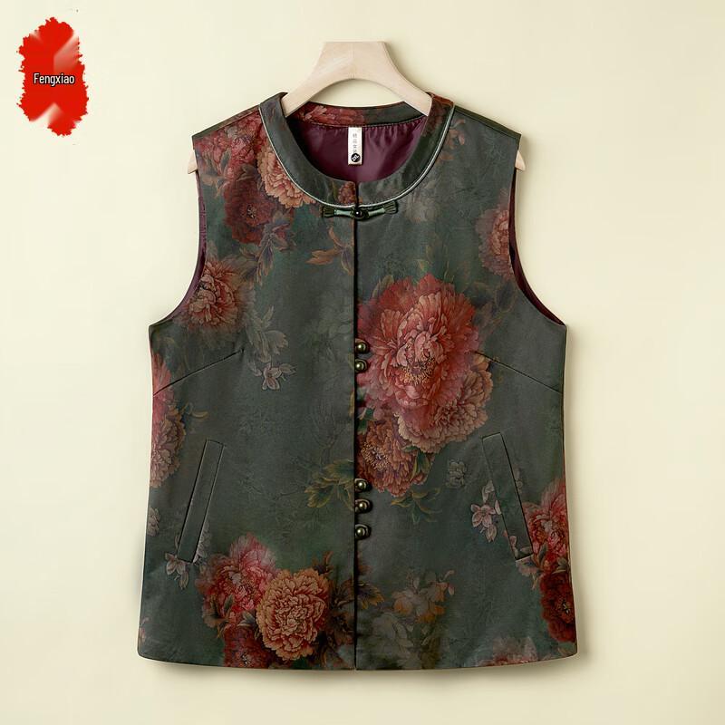 Элегантный женский жилет в новом китайском стиле XL