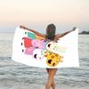 1pc Pink Pig (8) Beach Towel, Beach and Seaside Swimming Pool Equipment, Fashion Pattern, Rectangular, Travel Essentials