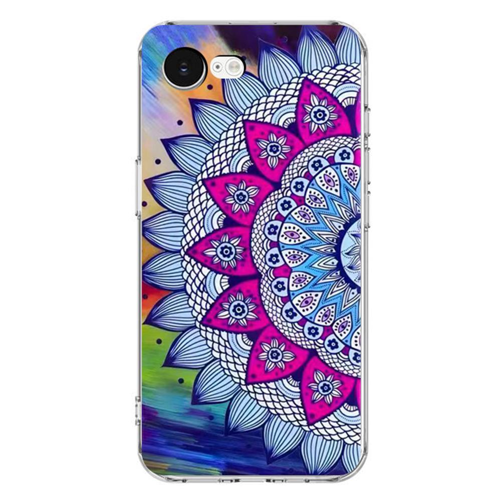 

For iPhone 16e Case Pattern Printing Cell Phone TPU Back Cover Blue Butterfly