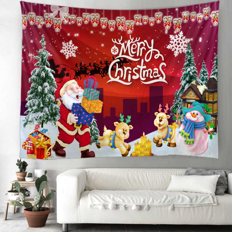 Санта-Клаус камин подарок настенный гобелен Рождественская елка спальня гостиная — фото 7