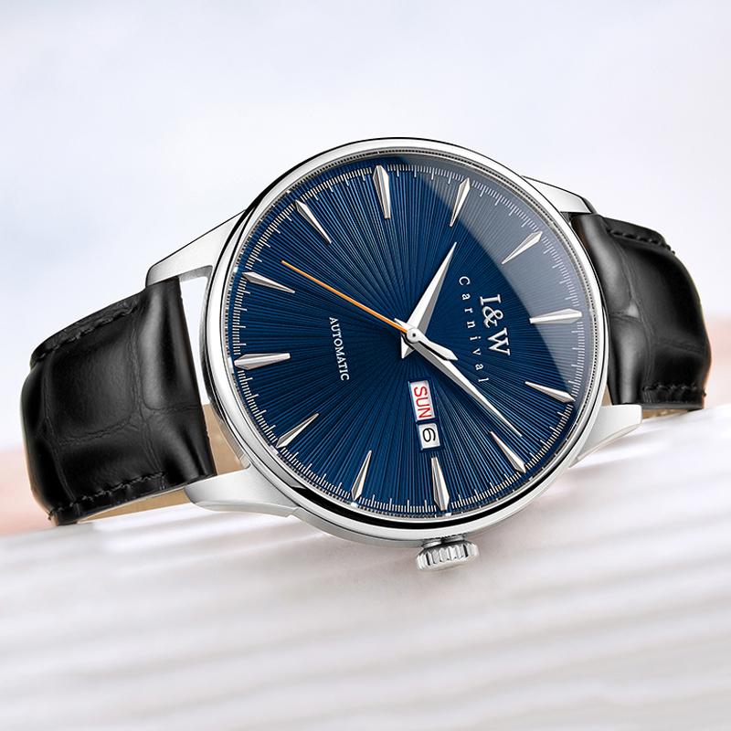 IW Luxury Brand Top Quality Fashion Men Automatic Mechanical Watch Waterproof Calendar Week Leather MIYOTA Movement Watch