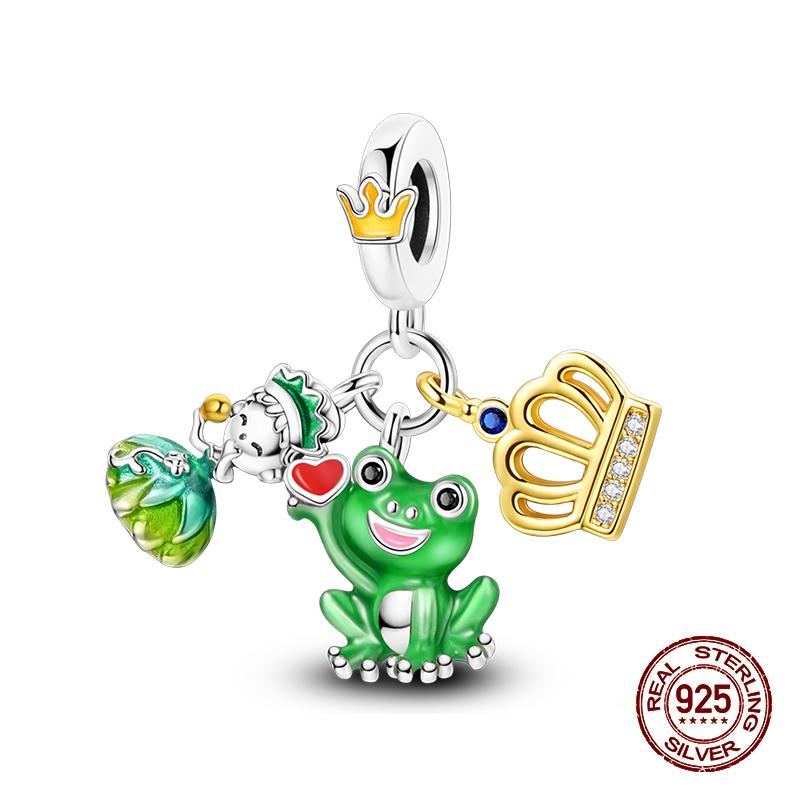 New 925 Silver Color Fox Rabbit Rose Castle Fairy Tale Charms Beads Fit 3mm 925 Original Bracelets DIY Jewelry Birthday Gift