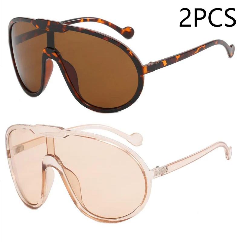 New Large Frame Sunglasses Outdoor Windproof UV Protection Street Fashion Personality Shades