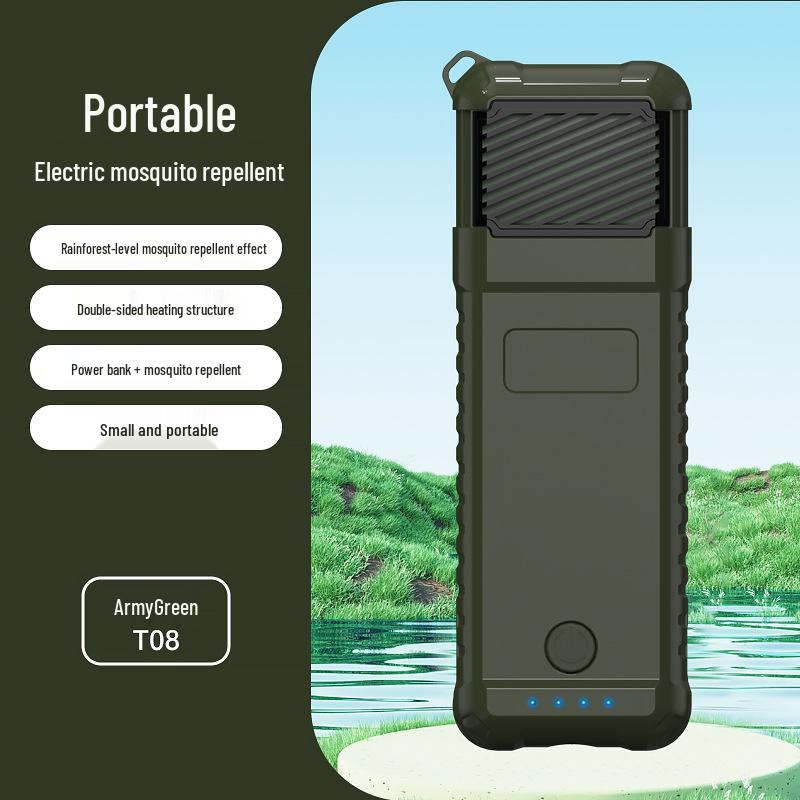 

Portable Wireless Lithium Battery Mosquito Repellent & Killer for Camping 138 x 46 x 28 mm армия зеленый