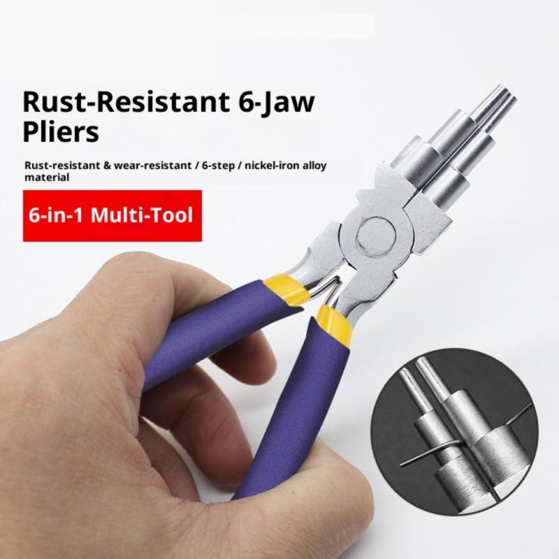 Multifunctional Six Step Design Pliers in Iron Alloy Perfect for Jewelry Designers DIY Enthusiasts and Handmade Projects