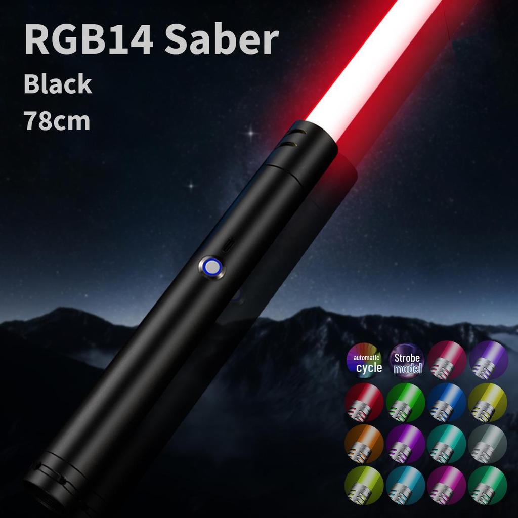 14barevný RGB kovový světelný meč - Dobíjecí, základní laserový meč inspirovaný Star Wars