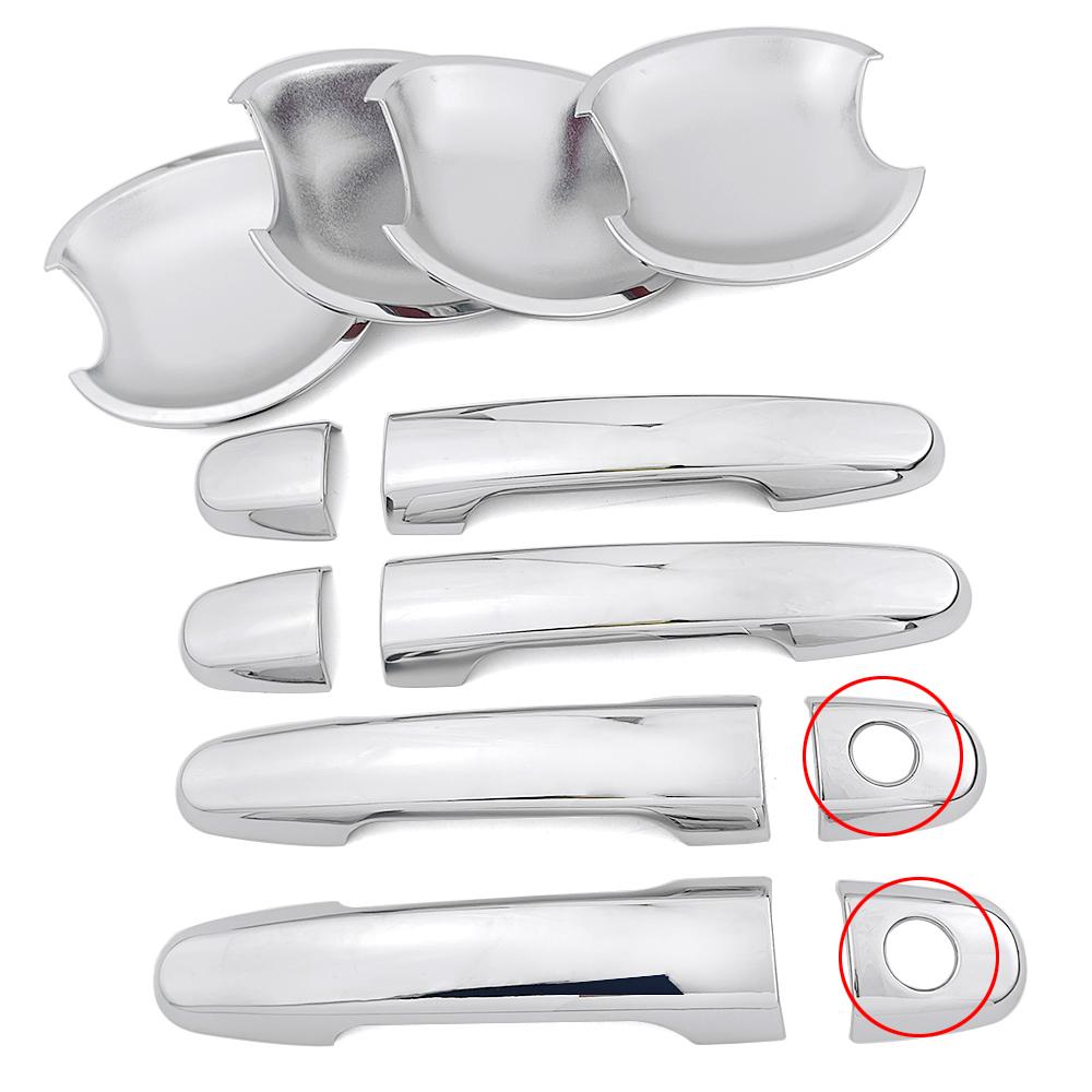 

Для Toyota Highlander 2001-2007 хромированная отделка дверной ручки и крышка дверной чаши, украшение для автомобиля 2002 2003 2004 2005 2006