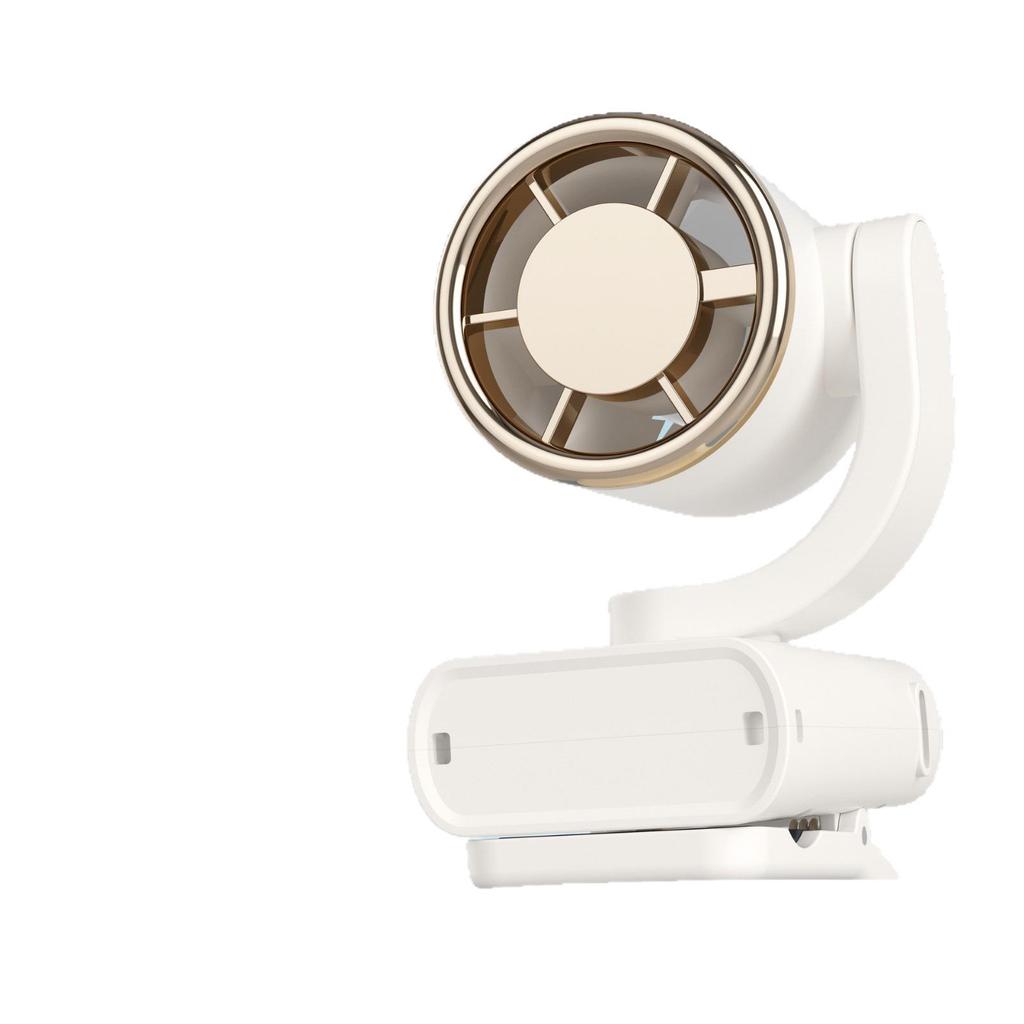 Compact USB Rechargeable Clip Fan with Digital Display for Backpack, Hat, Umbrella, or Outdoor Use