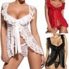 Women Sexy Lace Lingerie Dress Homewear Night Gowns G String Set Sleepwear