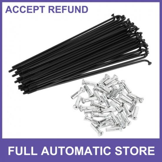 Набор 14G 125мм Длина Велосипедные Спицы Ниппели Углеродистая Сталь Черный Универсальный