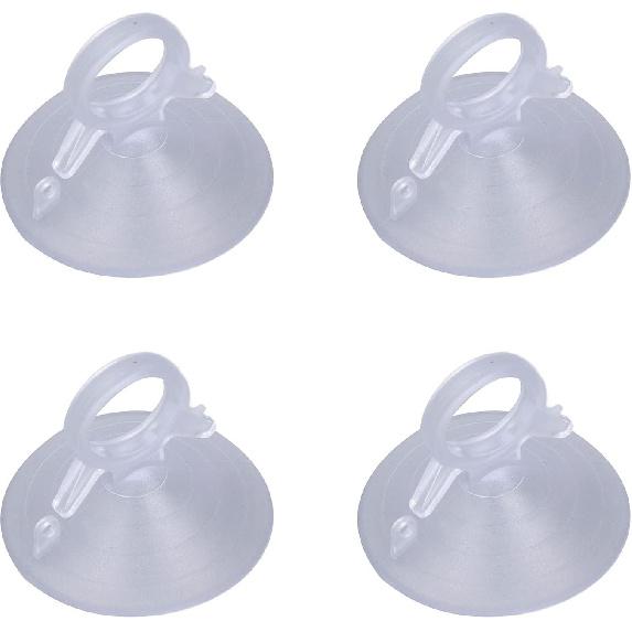 Sanpyl 10pcs PVC Mini Finger Buckle Sucker, Transparent Heavy Duty Suction Cup with Pull Ring Buckle, Portable Glass Puller for Solar Panel, Car, and