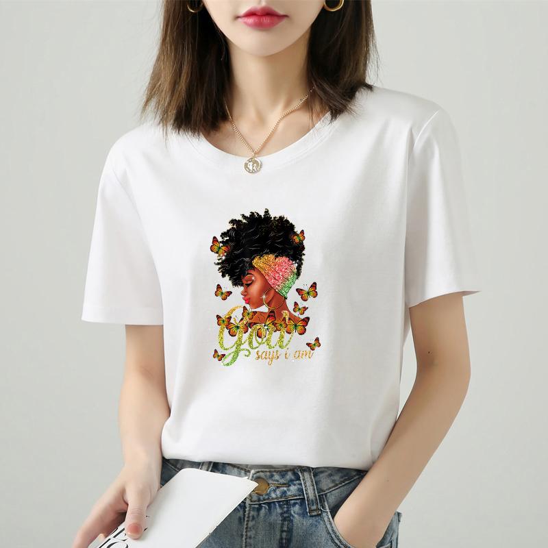 Patch Fată Neagră Pentru Îmbrăcăminte Afro Queen Presă la Cald Aplicat Autocolante Haine Tricou Parches Ropa Hanorace DIY Transfer Termic