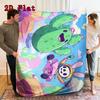 Cactus and Skull Rabbit 2D Flat Pattern Flannel Blanket High Quality All Seasons Warmth and Comfort Perfect for Christmas Gifts.MMT0918195