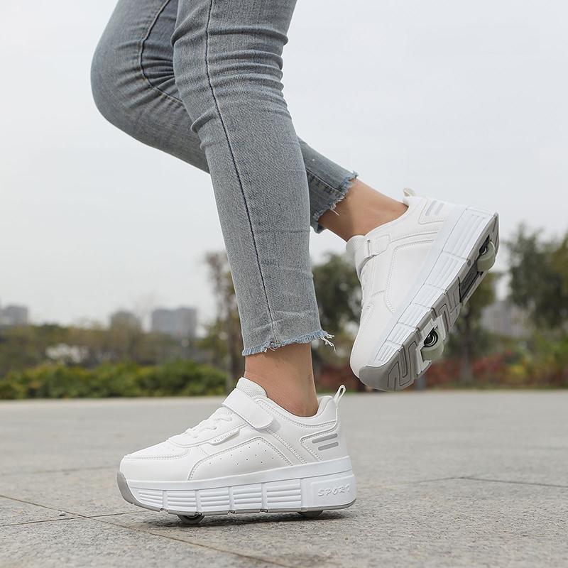 31-40 Children's Plus Size Fashionable Thick Soled Roller Skates Children's Wheeled Sports Shoes Outdoor Sports Shoes