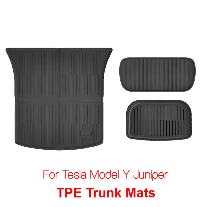 Floor Mats for New Tesla Model Y 2025+ Juniper 2025 Trunk Mats Double Menes Liners Left Right Hand Drive Car Interior Protect