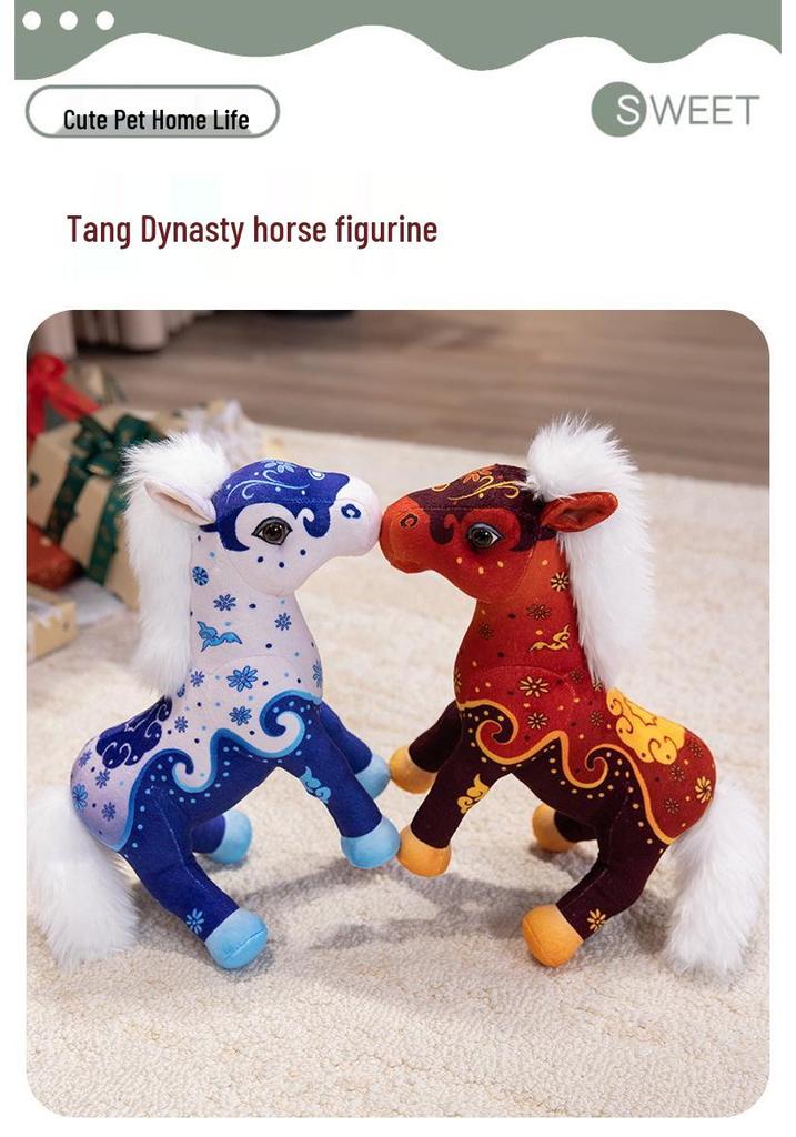 Horse Mascot Plush Toy in Tang Suit - Zodiac Year Gift