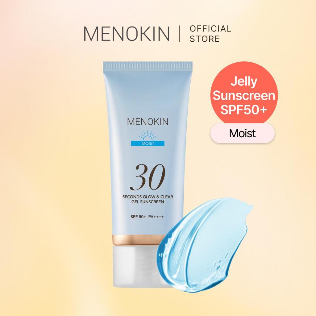 Menokin 30 Sec Jelly Sunscreen SPF50+ PA++++, Moisturizer + Sun Cream 2-in-1 (50ml)