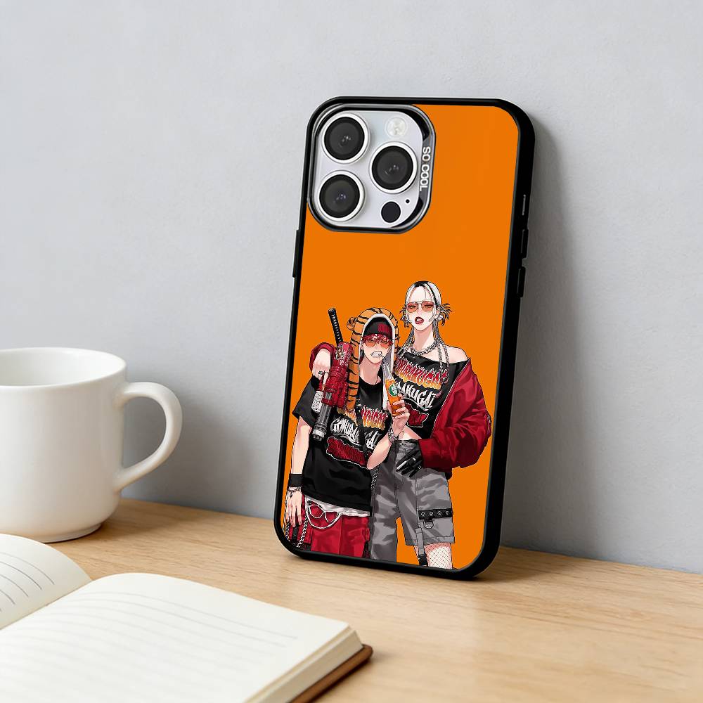

Горячий Gokurakugai Крутые комиксы Чехол для телефона Для iPhone 17,16,15,14,13,12,11 Plus,Pro Max,XS,Цветной Серебряный Покрытый Внутренний Чехол iPhone14ProMax