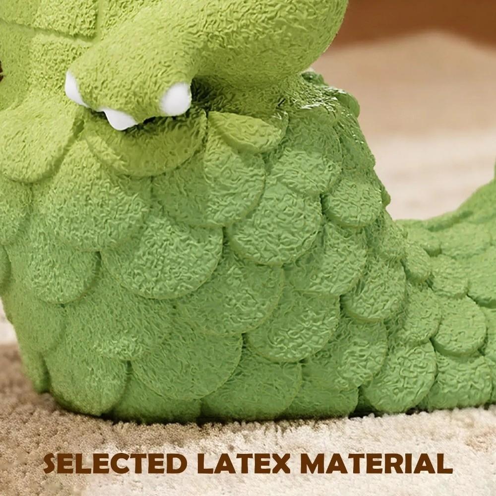 Chew Resistant Squeaky Alligator Dog Toy Green Color Pet Interactive Toy Latex Chew Toy  Pet Biting