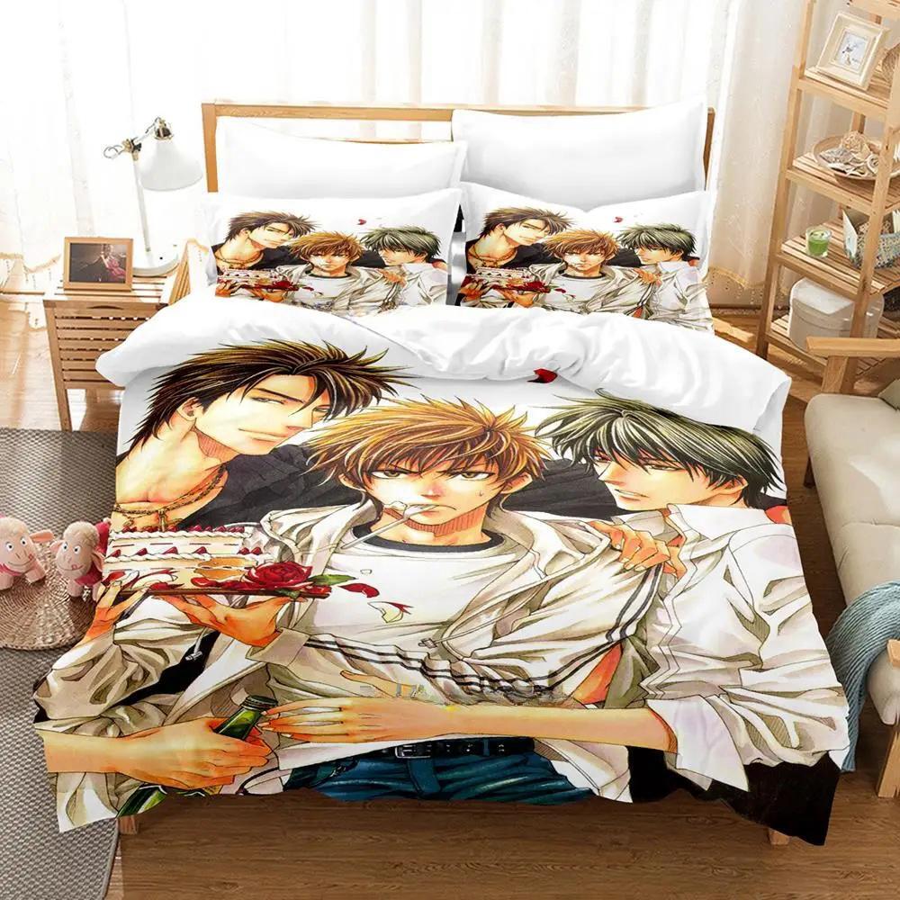 Brother X Brother Bedding Set Single Twin Full Queen King Size Bed Set Adult Kid Bedroom Duvetcover Sets 3D Anime Bed Sheet Set
