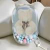 Plush Doll Storage Bag Keychain Dustproof PVC Toy Pouch Keyring for Key Collection Creative Women Backpack Accessory