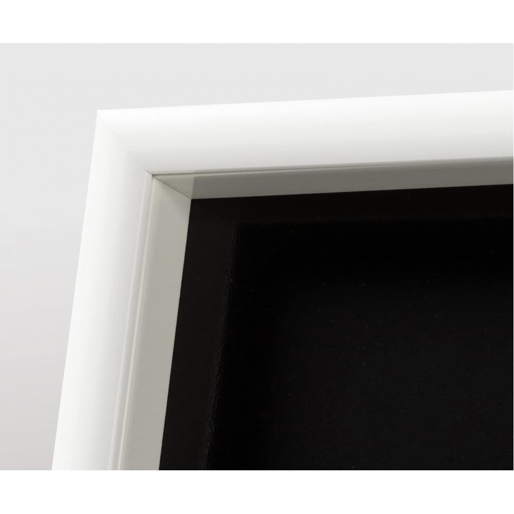 Kenko Picture Frame Magnetic Frame A4 Size for Can Badges and Magnets Adhesive Surface 202 x 289mm Stand Included White PAC-A4-WH