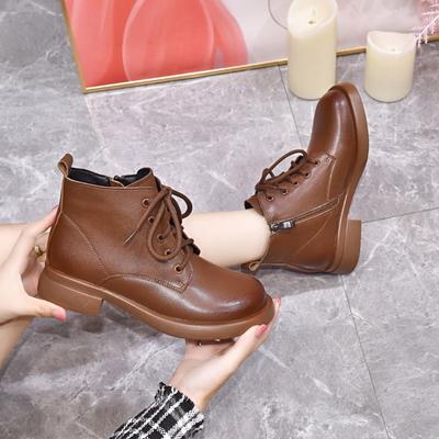 Martin Boots Flat Short Boots Casual Cotton Boots Leather Boots