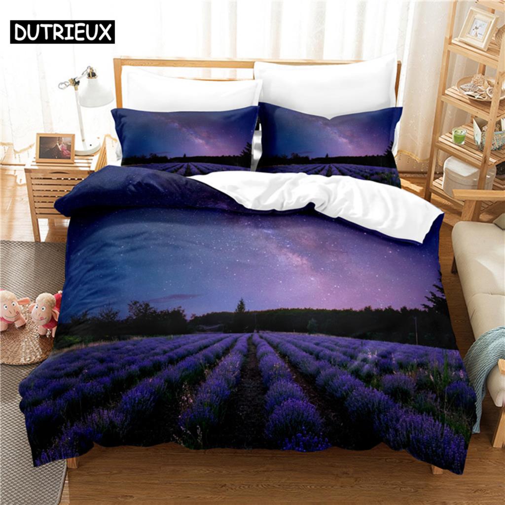 Lavender Manor Bedding Set Duvet Cover Set 3d Bedding Digital Printing Bed Linen Queen Size Bedding Set Fashion Design