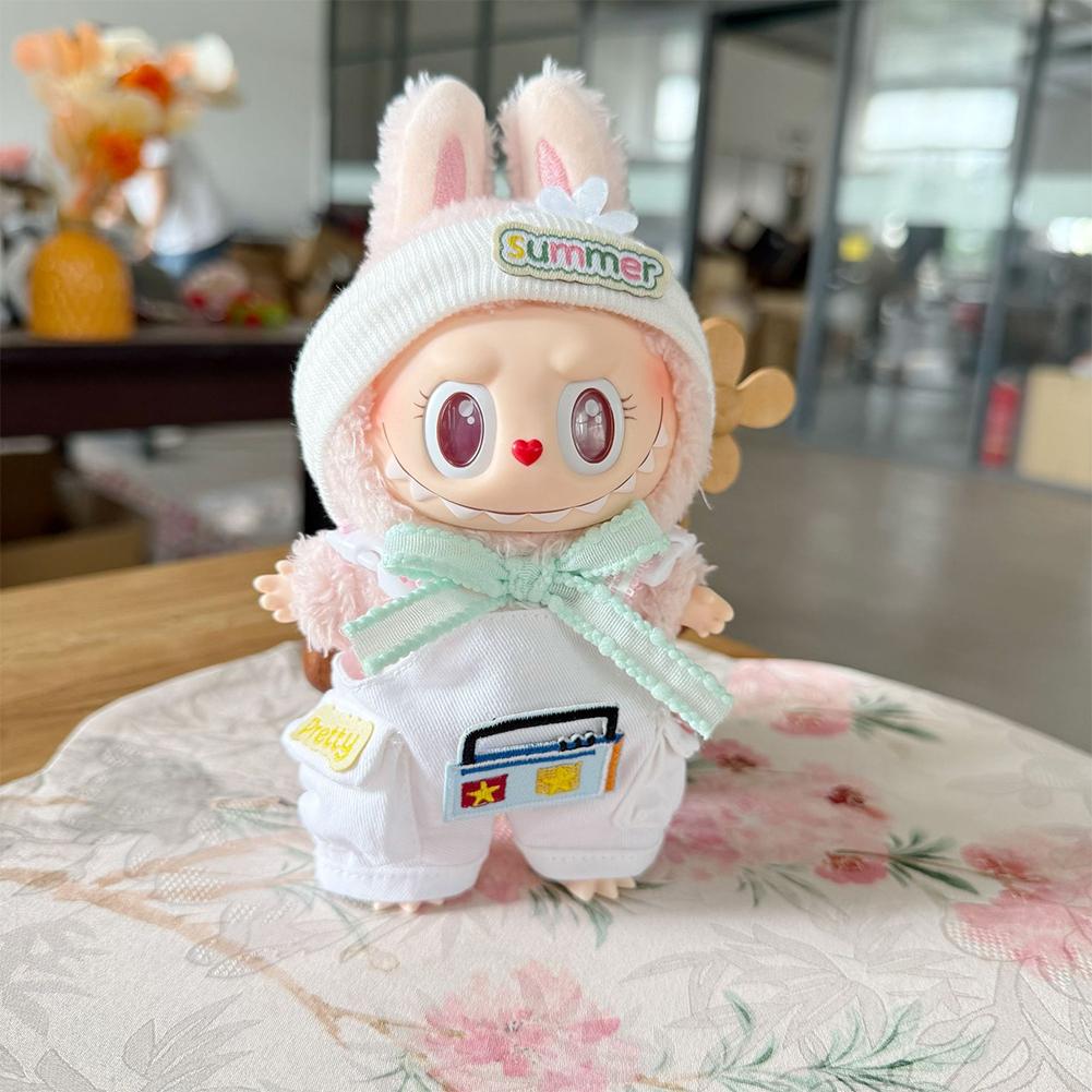 

Для 17см куклы Лабубу Одежда Модная одежда Комбинезон Одежда для куклы Подходящие по цвету шорты Аксессуары для кукол Милое украшение Маленькая одежда 01