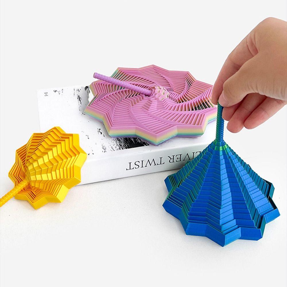 PLA Fractal Fidget Hexagon 3D Printed Fidget Toy Expanded Sensory Fidget Star  for Office&School