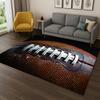 3D Rugby Field Rugby American Football Carpet Rug for Bedroom Living Room Sofa Doormat Decor,Kid Playma Game Non-slip Floor Mat