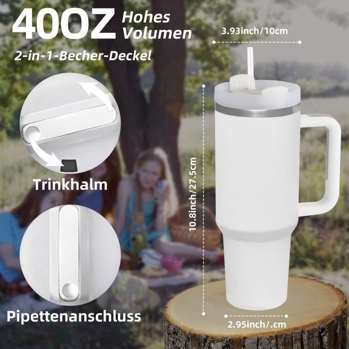 Mugg - Inox - 40oz Bilmugg II - Stor kapacitet - Isolerande - Lätt att greppa