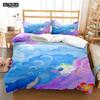 Whales And Girls Digital Print Polyester Bedding Sets Child Covers Duvet Cover Set For Teens Bedding Set Blue And Pink Covers