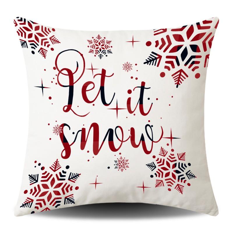 Soft Velvet Christmas Pillow Cover Set 4pcs 45x45cm Holiday Decor Sofa Bed Living Room Modern Home