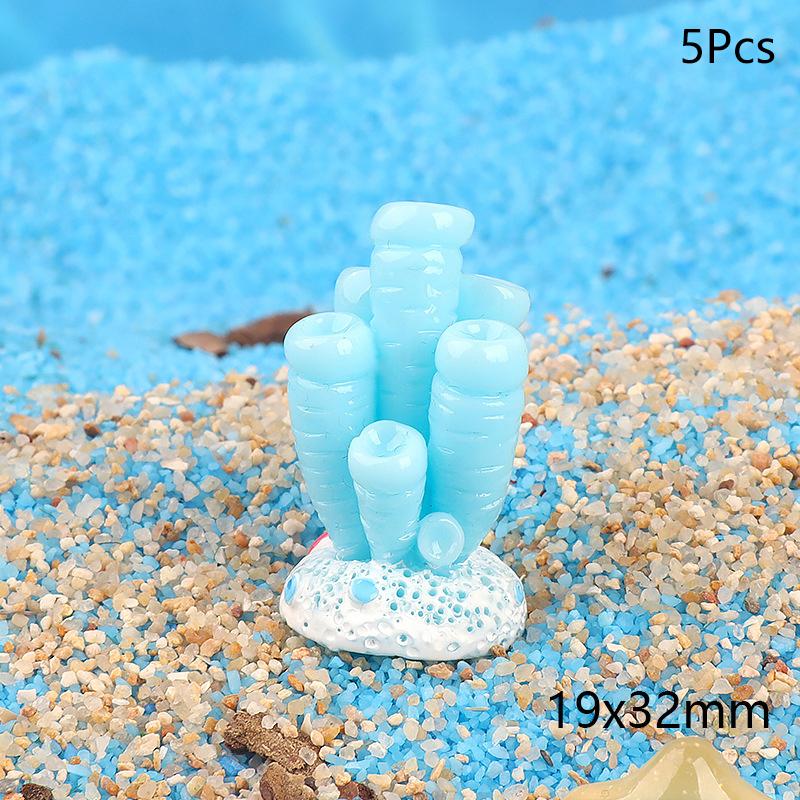 

5 шт. имитация смолы коралловый аквариум миниатюрный аквариум фоны растения коралловые украшения аксессуары домашний аквариум украшение своими руками