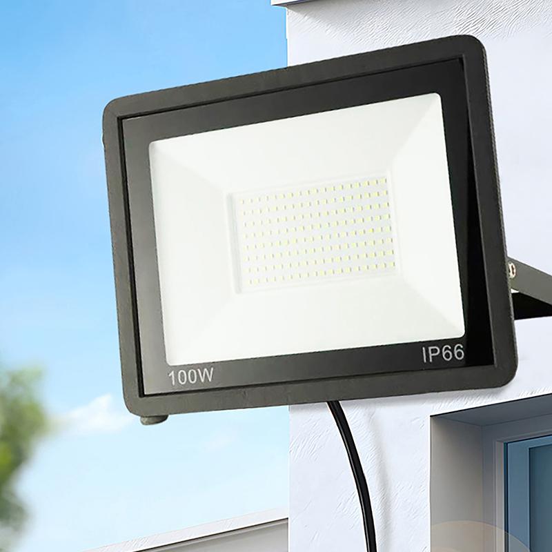 Outdoor Ip66 Waterproof Path Light Spotlight Led Floodlight Ac220V 30W 50W 100W Outdoor Garden Street Gate Porch Courtyard Lamp