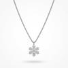QIAOREN 11810 Waterproof Matte Snowflake Box Chain Necklace 18K Gold Stainless Steel All-Season Beach & Daily Use Jewelry