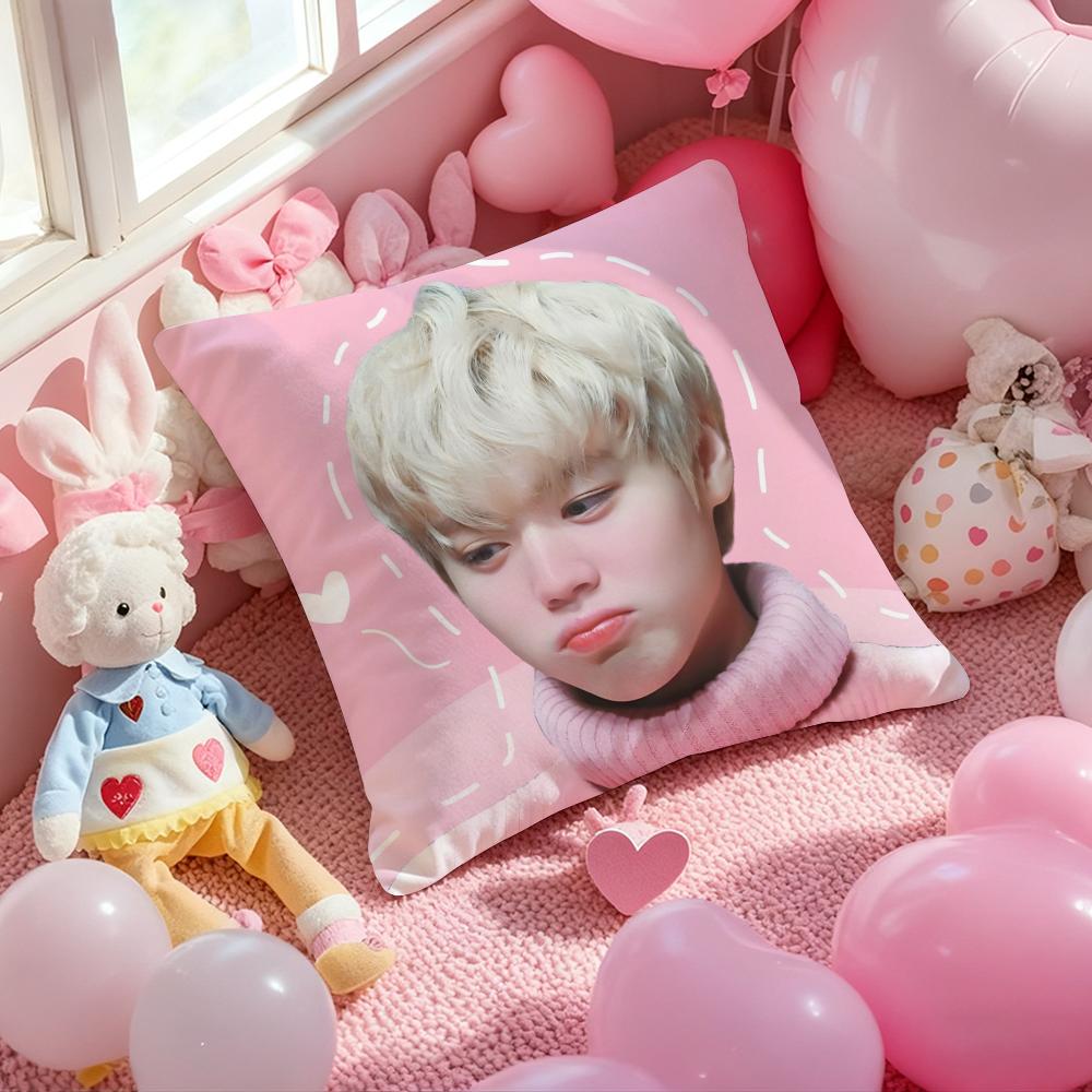 Kpop Park Ji-Hoon Cushion Cover Pattern Printed Pillowcase for Living Room Sofa Cushion Cover & Bedroom Decor