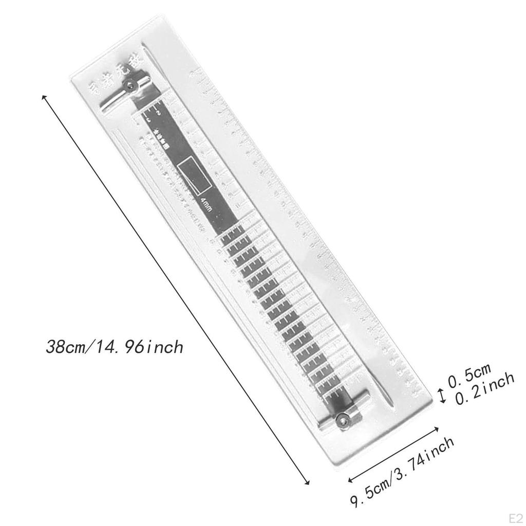 Thrower Flat Leather Cutting Ruler with Adjustable Taper Practical Durability Acrylic Compact