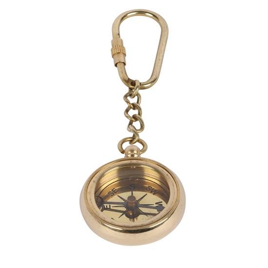 Nautischer Antik Messing Vintage Solider Autoschlüsselhaken Ross London Kompass