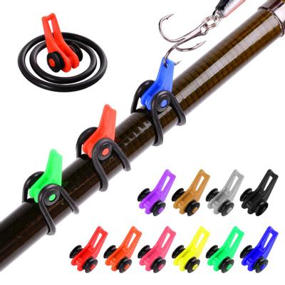 10Pcs Portable Fishing Rod Hooks Holder Lure Bait Hanger Device Gear Tackle