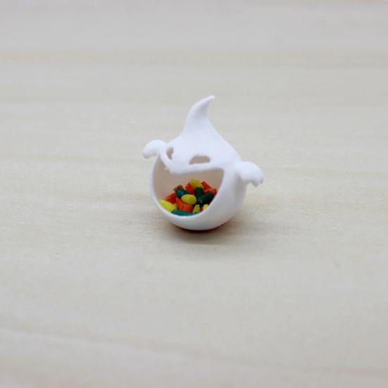 Miniature Halloween Ghost Candy Boxes with Fake Jelly Beans Spooky