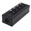3 Pin XLR 1 Male To 4 Female Splitter Box One Input To 4 Output Parallel Connection Adapter Balanced Converter for Mixer Microphone PA System Stage