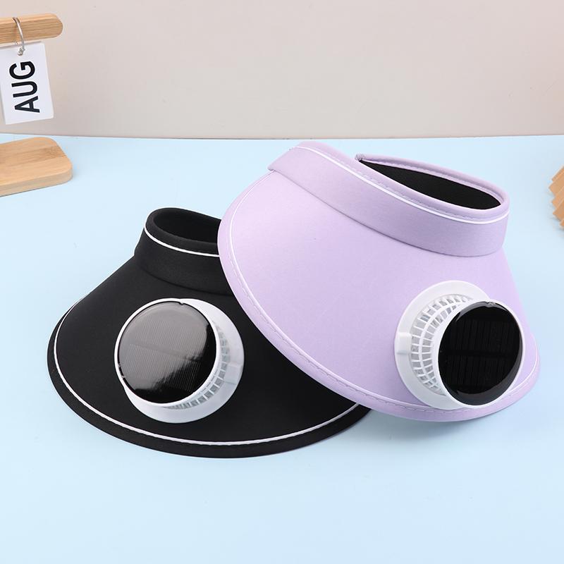 Wide Brim Sun Hat With Built-In Fan Summer Cap Outdoor Straw Visor Hat With Solar/Usb Powered Fan For Camping Fishing Hiking