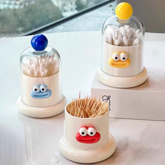 Cartoon Toothpick Holder With Removable Dust Cover Plastic Toothpick Dental