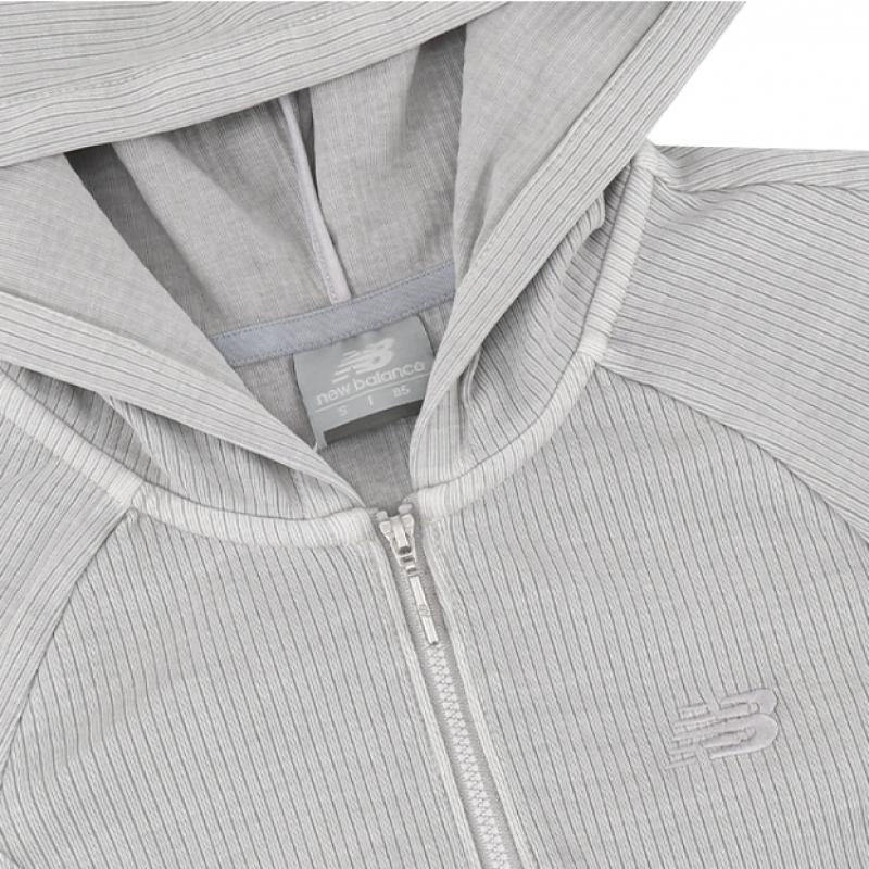New Balance Women Ribbed Zip Up Hoodie Nbmdg2w322