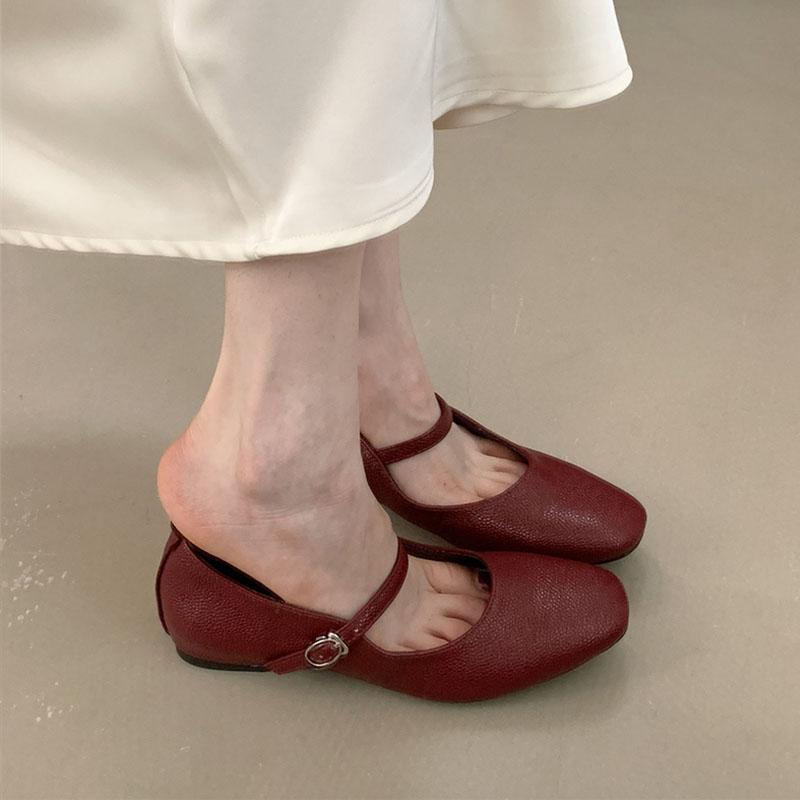 Fashion 2025 New Fashion Shallow Women Mary Janes Flats Shoes Spring Autumn Casual Female Buckle Strap Footwear Flats Shoes For Ladies