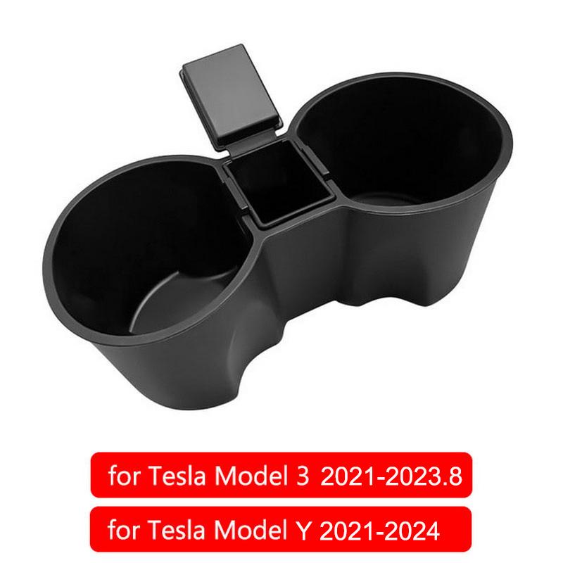 for Tesla Model 3 Highland Model Y 2025 Center Console Cup Holder Insert Silicone Interior Slot Slip Drink Limiter Accessories